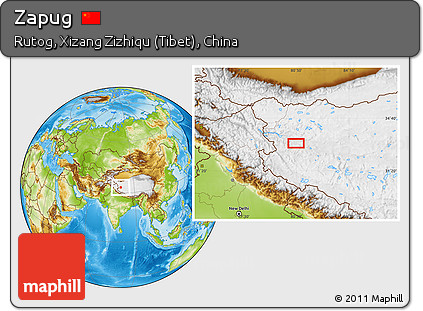 Physical Location Map of Zapug
