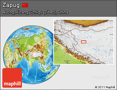 Physical Location Map of Zapug
