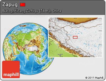 Physical Location Map of Zapug