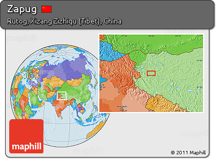 Political Location Map of Zapug