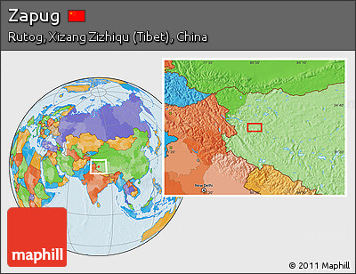 Political Location Map of Zapug