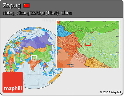 Political Location Map of Zapug