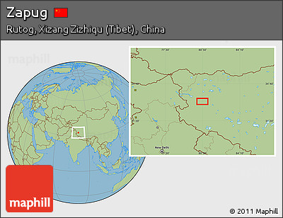 Savanna Style Location Map of Zapug