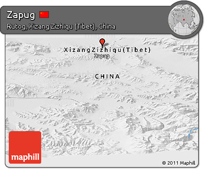 Physical Panoramic Map of Zapug