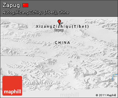 Physical Panoramic Map of Zapug