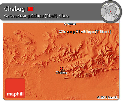 Political 3D Map of Chabug