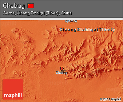 Political 3D Map of Chabug