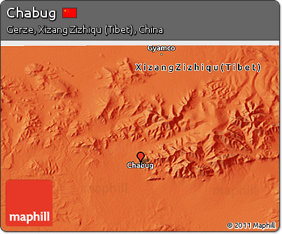 Political 3D Map of Chabug