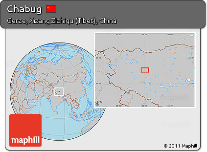 Gray Location Map of Chabug