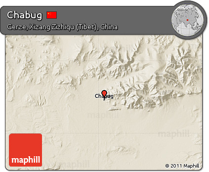 Shaded Relief Map of Chabug