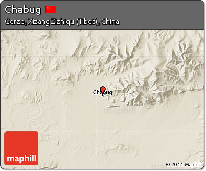 Shaded Relief Map of Chabug