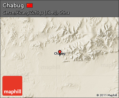 Shaded Relief Map of Chabug