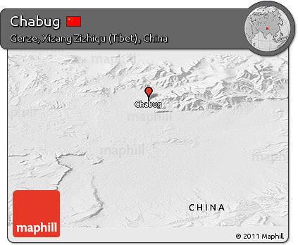 Physical Panoramic Map of Chabug