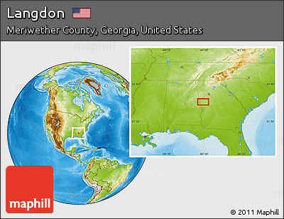 Physical Location Map of Langdon