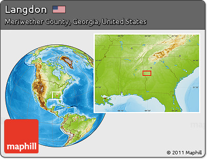 Physical Location Map of Langdon