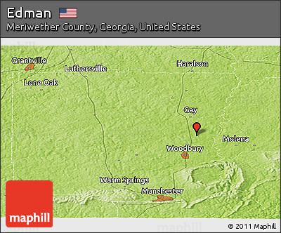 Physical Panoramic Map of Edman