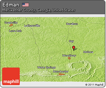 Physical Panoramic Map of Edman