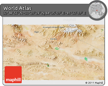 Satellite 3D Map of the Area around 33° 4' 42" N, 85° 4' 29" E
