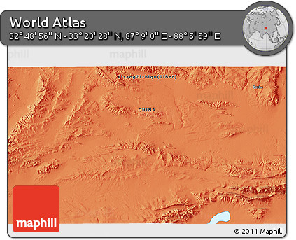 Political 3D Map of the Area around 33° 4' 42" N, 87° 37' 30" E