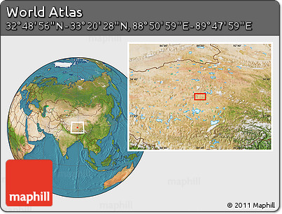 Satellite Location Map of the Area around 33° 4' 42" N, 89° 19' 29" E
