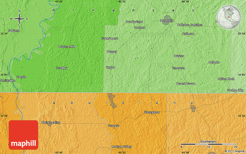 Political Map of Plain Dealing