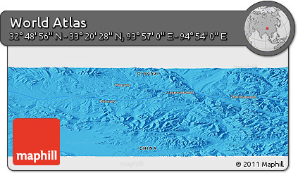 Political Panoramic Map of the Area around 33° 4' 42" N, 94° 25' 30" E