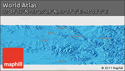 Political Panoramic Map of the Area around 33° 4' 42" N, 94° 25' 30" E