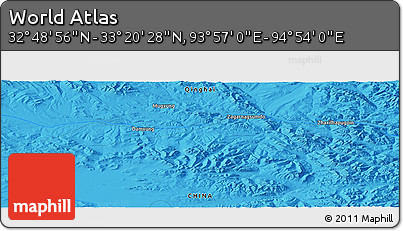 Political Panoramic Map of the Area around 33° 4' 42" N, 94° 25' 30" E