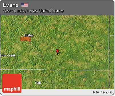 Satellite 3D Map of Evans