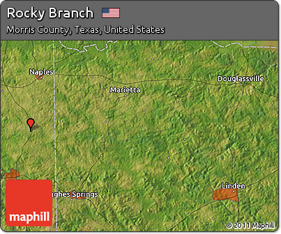 Satellite 3D Map of Rocky Branch
