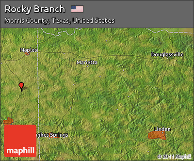 Satellite 3D Map of Rocky Branch