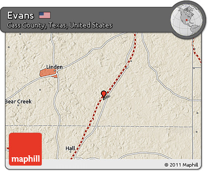 Shaded Relief 3D Map of Evans