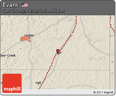 Shaded Relief 3D Map of Evans