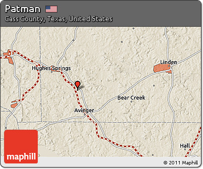 Shaded Relief 3D Map of Patman