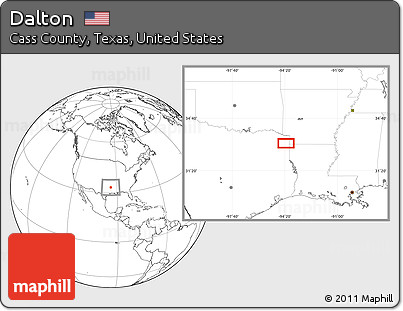 Blank Location Map of Dalton