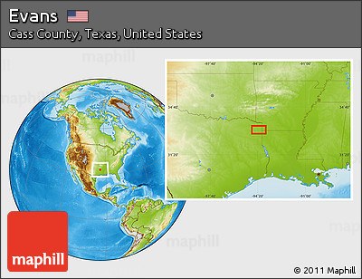 Physical Location Map of Evans