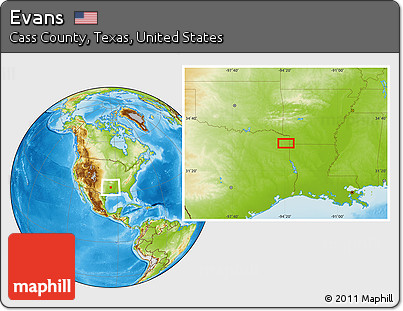 Physical Location Map of Evans