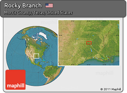 Satellite Location Map of Rocky Branch