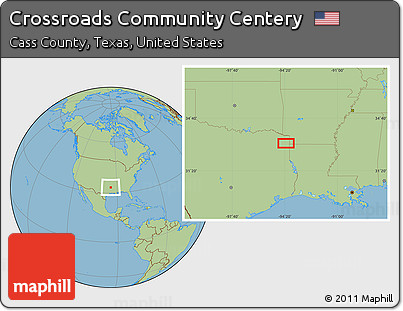 Savanna Style Location Map of Crossroads Community Centery