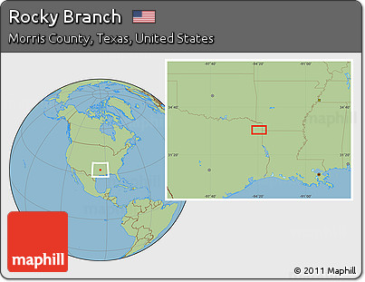 Savanna Style Location Map of Rocky Branch