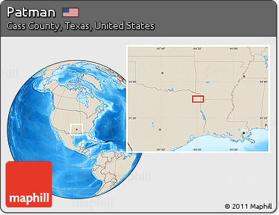 Shaded Relief Location Map of Patman