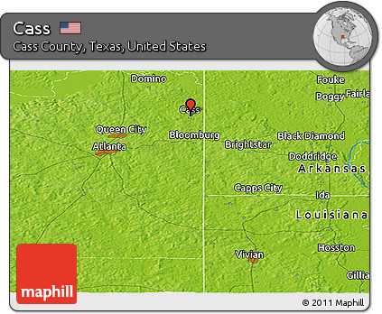 Physical Panoramic Map of Cass