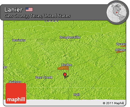 Physical Panoramic Map of Lanier