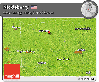 Physical Panoramic Map of Nickleberry