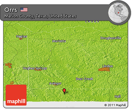Physical Panoramic Map of Orrs