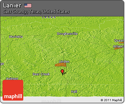 Physical Panoramic Map of Lanier