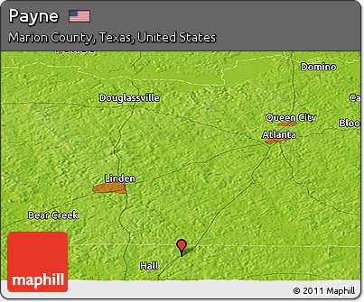 Physical Panoramic Map of Payne
