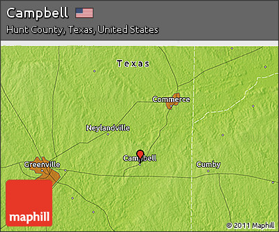 Physical 3D Map of Campbell