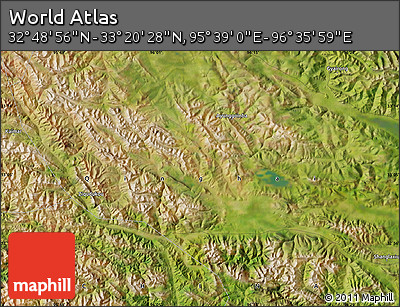 Satellite Map of the Area around 33° 4' 42" N, 96° 7' 30" E
