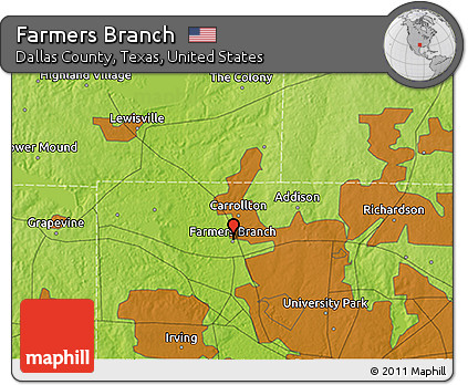 Physical 3D Map of Farmers Branch